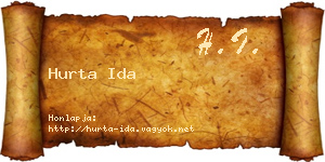 Hurta Ida névjegykártya